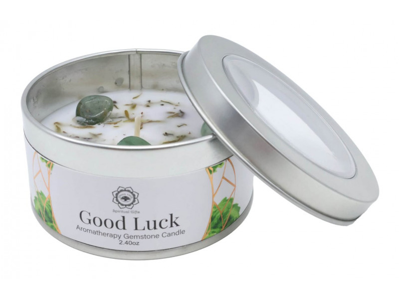 Bougie Bonne Chance Aventurine Verte & Patchouli  Pas Cher