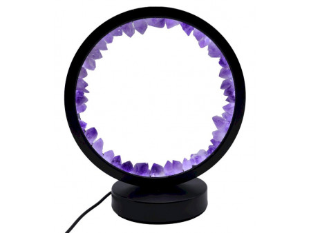 Lampe Ambiance Améthyste 22cm Violet pas cher