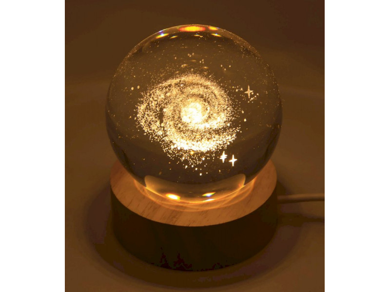 Veilleuse USB Verre Galaxie 6cm pas cher - Paiement Sécurisé