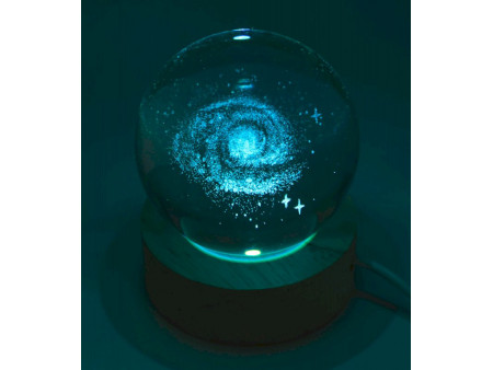 Veilleuse USB Verre Galaxie Multicolore 6cm pas cher