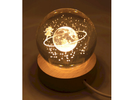Veilleuse USB Verre Saturne 6cm pas cher
