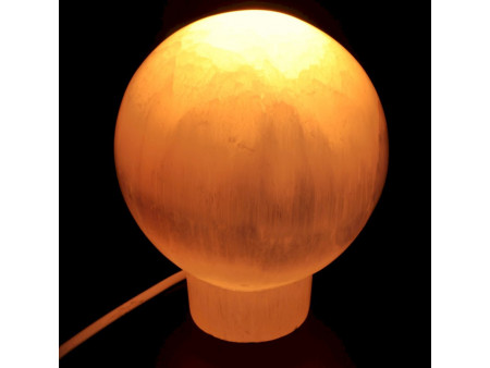 Lampe Sélénite Sphère 16cm pas cher - Paiement Sécurisé