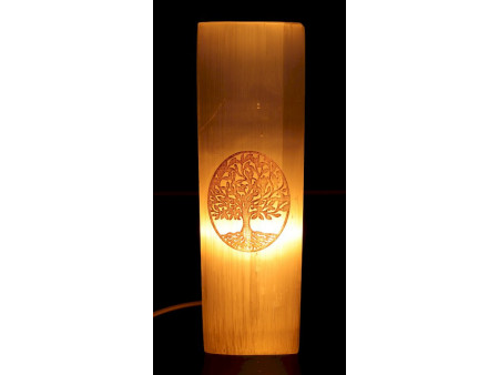 Lampe Sélénite Rectangle Gravée Arbre de Viepas cher