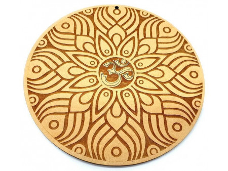 Plaque Murale Bois OM Motifs 30cm pas cher