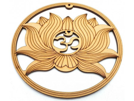 Plaque Murale Bois OM Nature 15cm Pas Cher