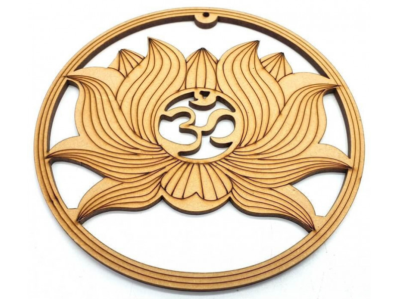 Plaque Murale Bois OM Nature 15cm Pas Cher