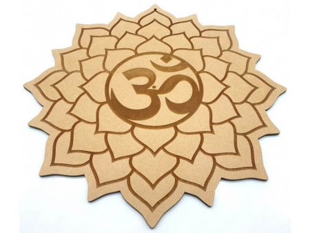 Plaque Murale Bois OM Soleil 30cm Pas Cher