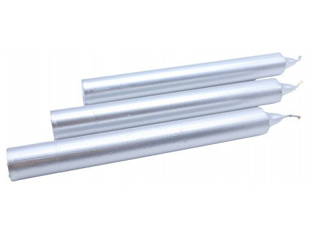 Bougie Teintée 22cm - Argent Pas Cher