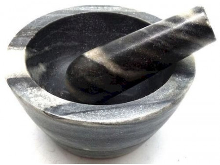 Mortier Marbre Zèbre 13cm pas cher