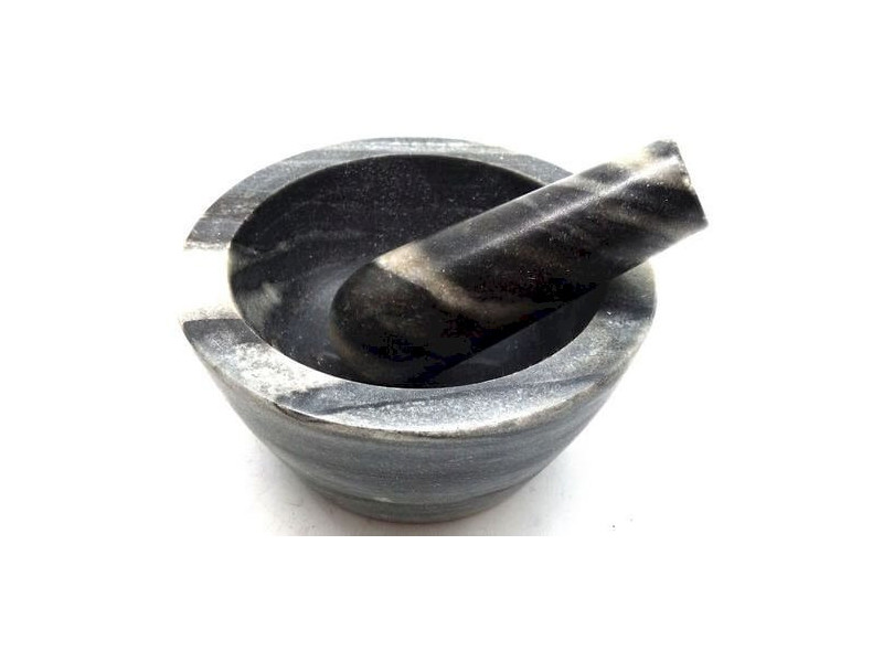 Mortier Marbre Zèbre 13cm pas cher