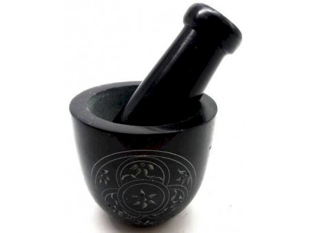 Mortier Pierre Saponite Noir 8cm pas cher