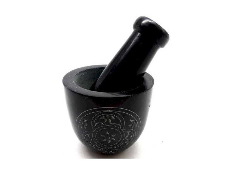 Mortier Pierre Saponite Noir 8cm pas cher