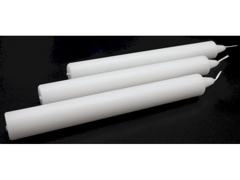 Bougie Teintée 22cm - Blanc Pas Cher / Paiement Sécurisé