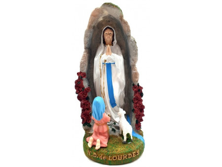 Statue Résine Notre Dame de Lourdes 20cm pas cher