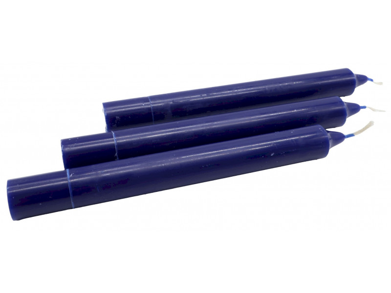 Bougie Teintée 22cm - Bleu Marin Pas Cher / Paiement Sécurisé