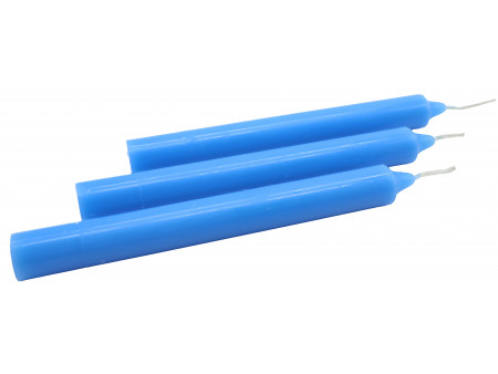 Bougie Teintée 22cm - Bleu Pastel Pas Cher / Paiement Sécurisé