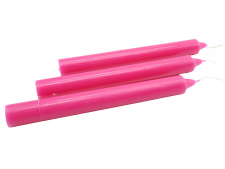 Bougie Teintée 22cm | Rose Fuchsia Pas Cher | Paiement Sécurisé