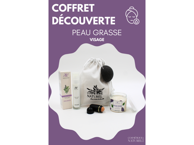 Coffret découverte VISAGE Peau grasse 100% Naturel pas cher
